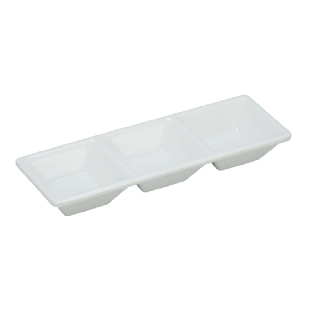 Yanco RM-064 Rome Dessert Dish 7-1/2"L X 2-1/2"W 3-compartments