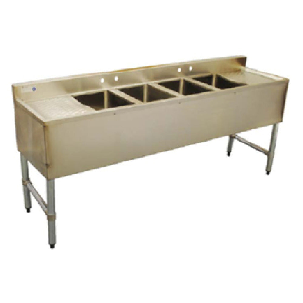 Serv-Ware BAR4B72-LR-CWP-V - Serv-Ware - Sinks - 72" Bar Sink 4 Bowls - Dimensions: 72" W X 18.75" D X 33" H