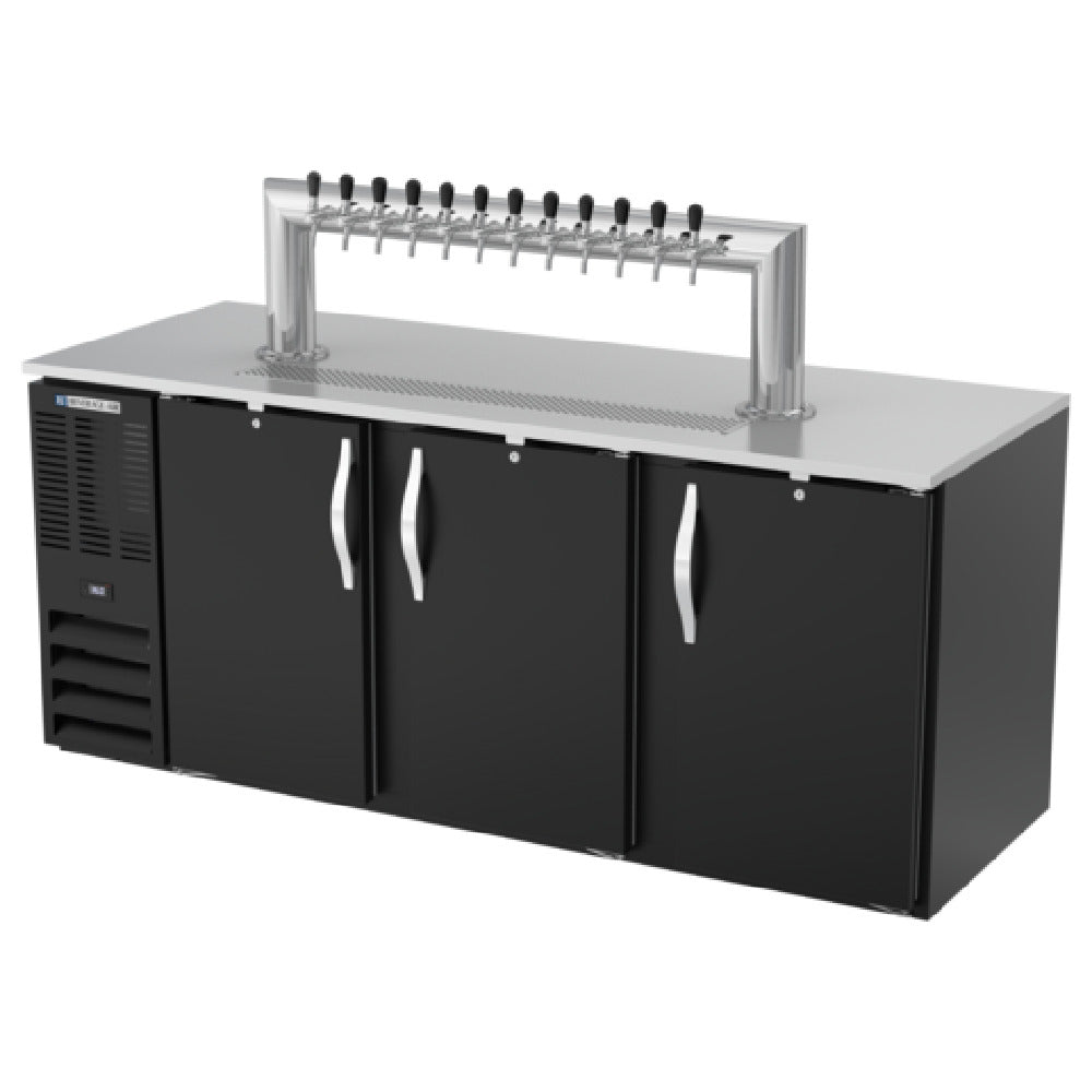 Beverage Air DD78HC-1-B-12T - Draft Beer Cooler, 79"W, 28-3/16"D