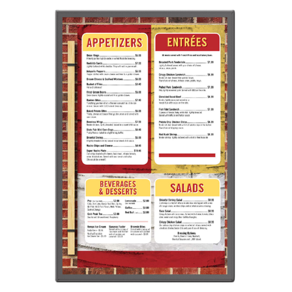 Menu Solutions BC110-D Menu Board Holds 8-1/2" X 14" Insert Single Panel