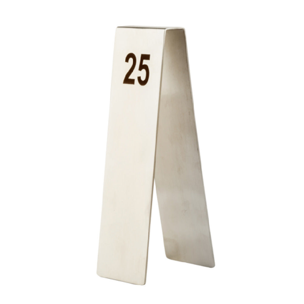 Tablecraft 12795 Number Tents 2" X 2.75" X 6.75" 1-25200 Series Stainless Steel