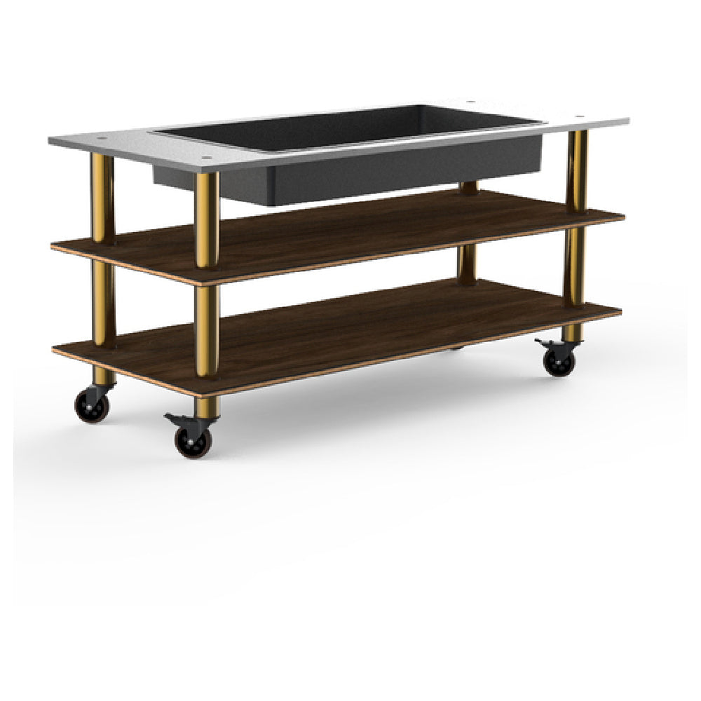 Steelite MGCMLE03WBXW Mogogo Buffet Solutions Modular Salad Bar Unit 3-tier 71" X 29-1/2" X 35"H