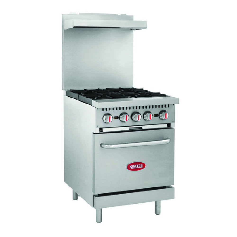 Hubert 87441 - Kratos® Gas Range, 24"W X 32-3/5"D X 60-2/5"H, Liquid Propane