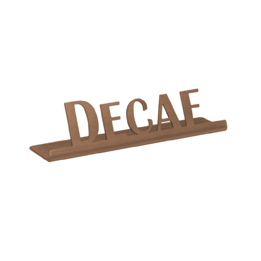 Service Ideas 1C-ST-DECAF-SIGN-RG Service Ideas Laser Cut ID/Table Sign 18/8 Stainless