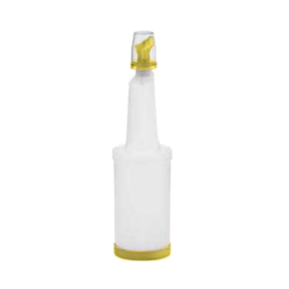 Alegacy Foodservice Products PQ6YL Pourer 32 Oz. (1 Qt.) Yellow Free-flow Spout & Base