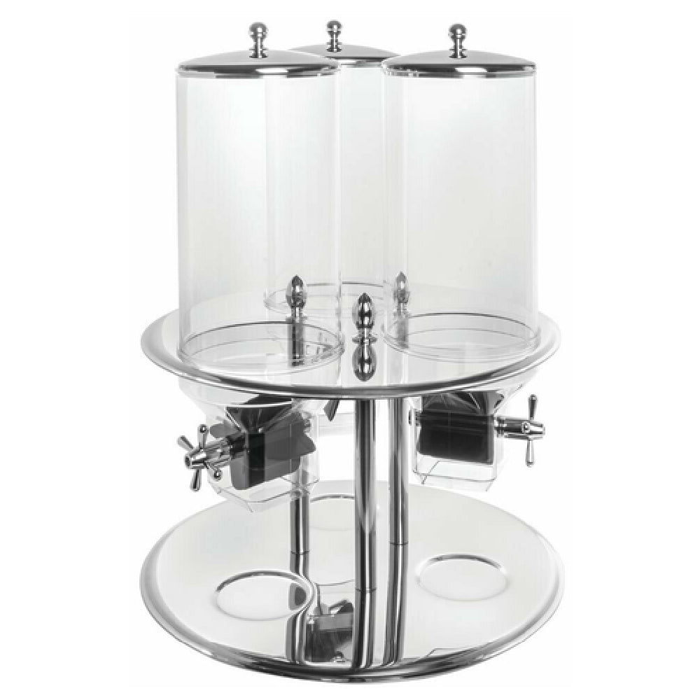 Hubert 19736 - Cereal Dispenser, (3) 2-2/5 Gallon Containers, 19-1/3" X 19-1/3" X 26-3/16"H
