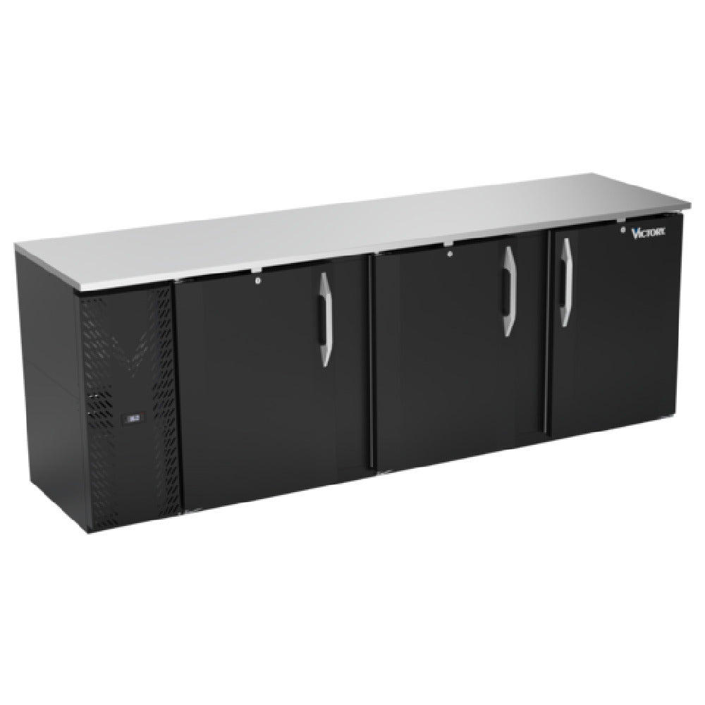 Victory VBBN94HC-B - Back Bar Refrigerator, Three-section, 94"W X 26-1/8"D X 34"H
