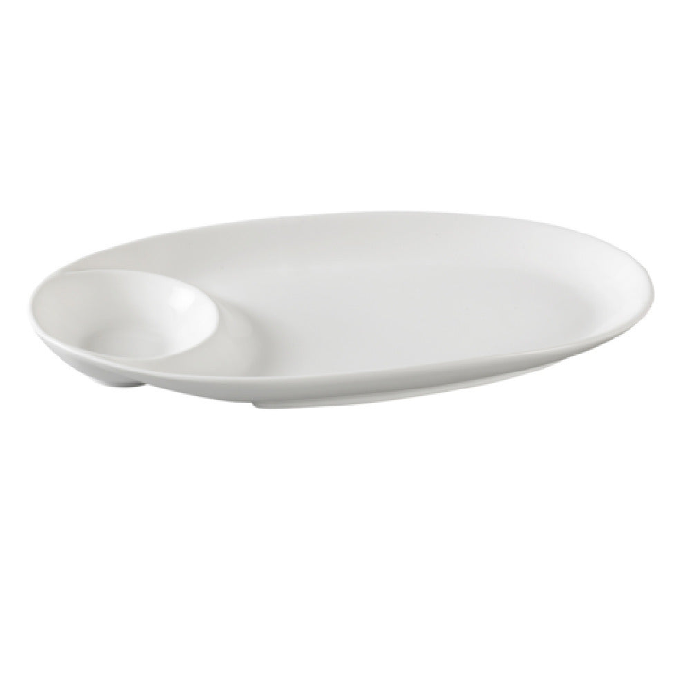 Yanco PS-2011 Piscataway Compartment Plate 11" X 5-3/4" Oval