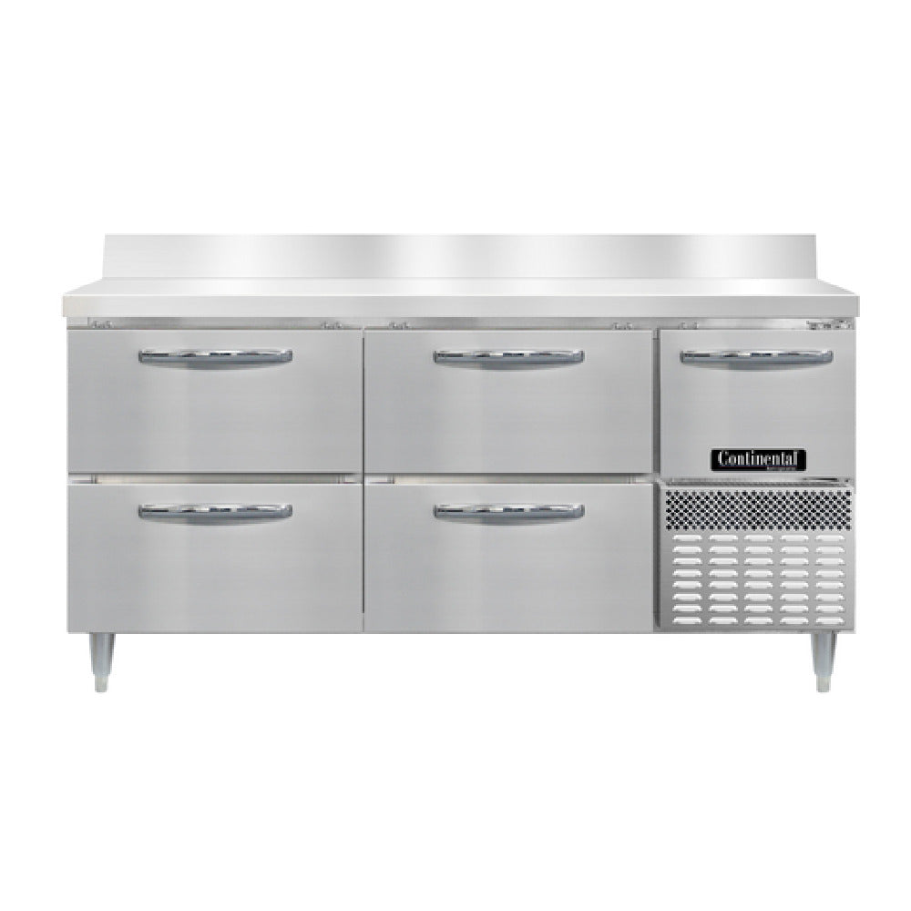 Continental Refrigerator DRA68NSSBS-D Designer Line Refrigerated Base Worktop Unit