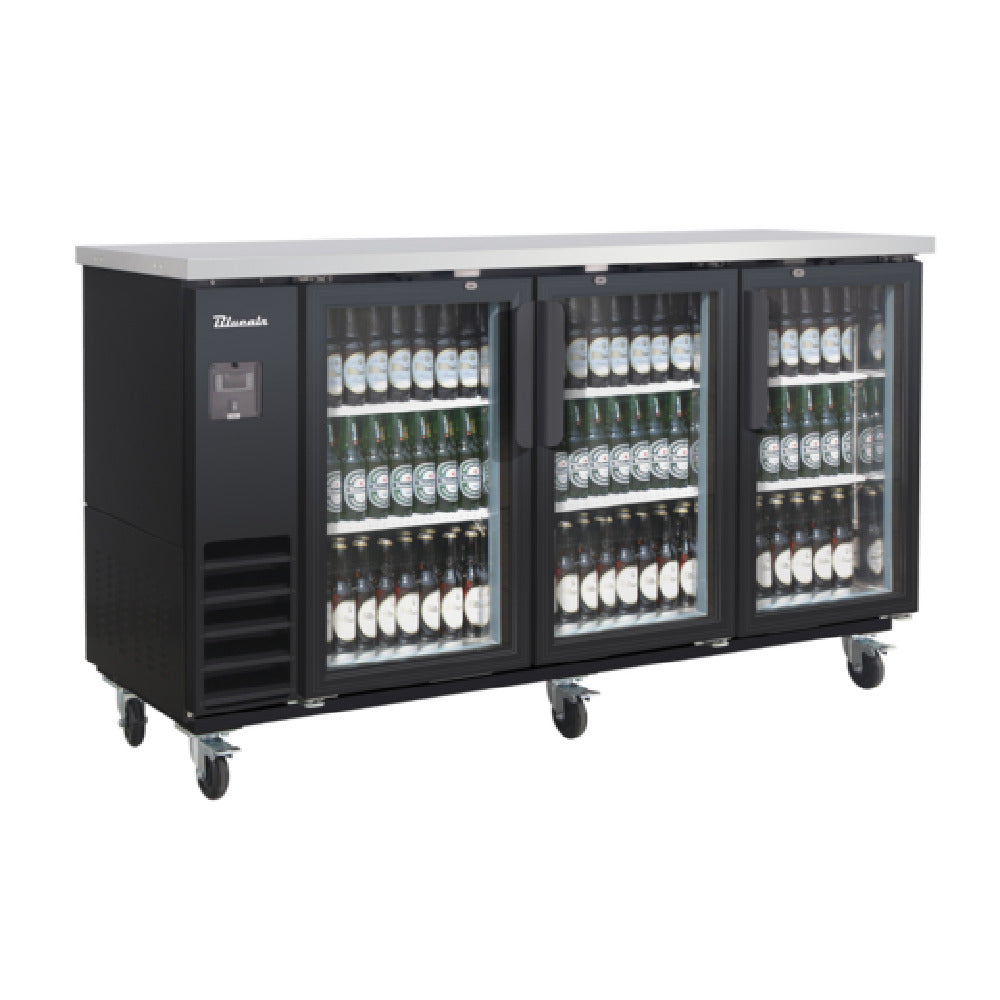 Blue Air BLNBB-72BG-HC - Back Bar Cooler, Narrow Depth, Three-section