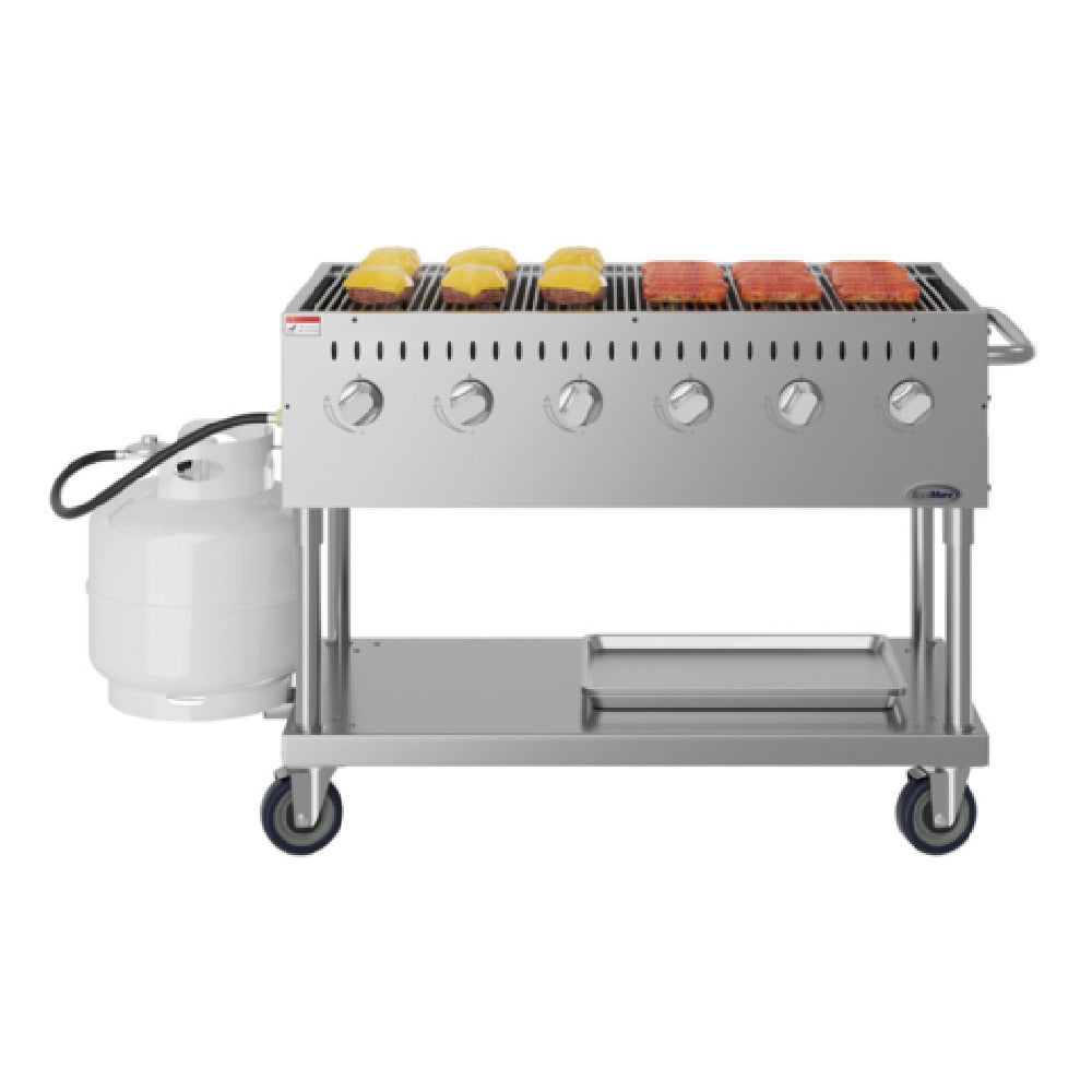 Koolmore KM-CGM-48 Commercial Outdoor Grill 47-3/5"W X 23-1/5"D X 34-4/5"H (6) Burner