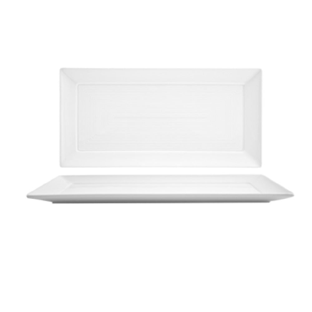 FOH DDP004WHP21 Spiral® Plate 14" X 7" Rectangle