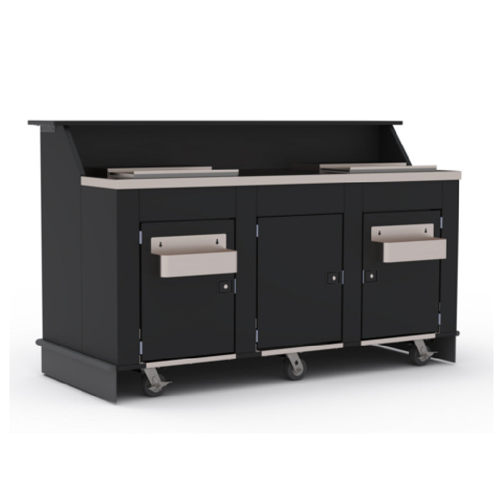 Iowa Rotocast Plastics Inc. 7515204 Precision Series ACM Bar Cart 74"W X 30-1/2"D X 45-3/8"H