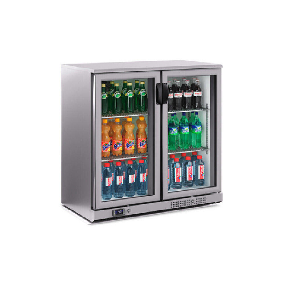 BK Resources SSBB-2G-36 Back Bar Refrigerator 36"W (2) Glass Door Slimline