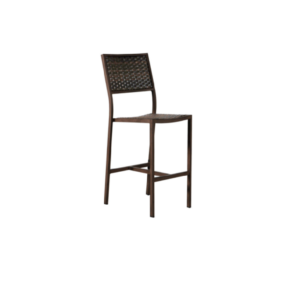 Plantation Prestige Commercial Furniture 8760300-0267 Savannah Barstool All Aluminum Chestnut Finish