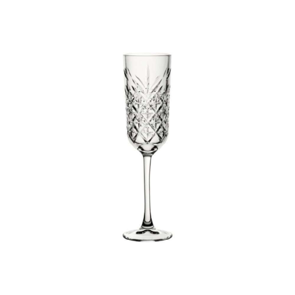 Steelite P440356 Flute Glass 6.0 Oz. (H 8-7/8" M 2-1/2" T 2-1/4" B 2-1/2") Soda Lime