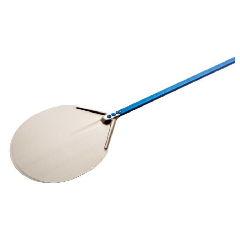 GI Metal A-30FX/180 - 2Smart Perforated Round Pizza Peel, 12" X 71", 84 Overall Length