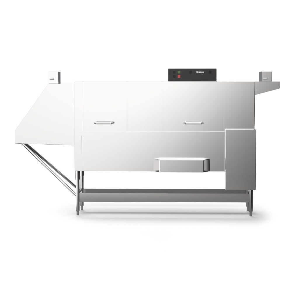 Insinger TRAC 321 RPW Specified Unit Will Be A Double Tank Tray Washer With Recirculating Pre-wash And Wash And A Fresh Water Final Rinse System. Features Include Color-coded Curtains