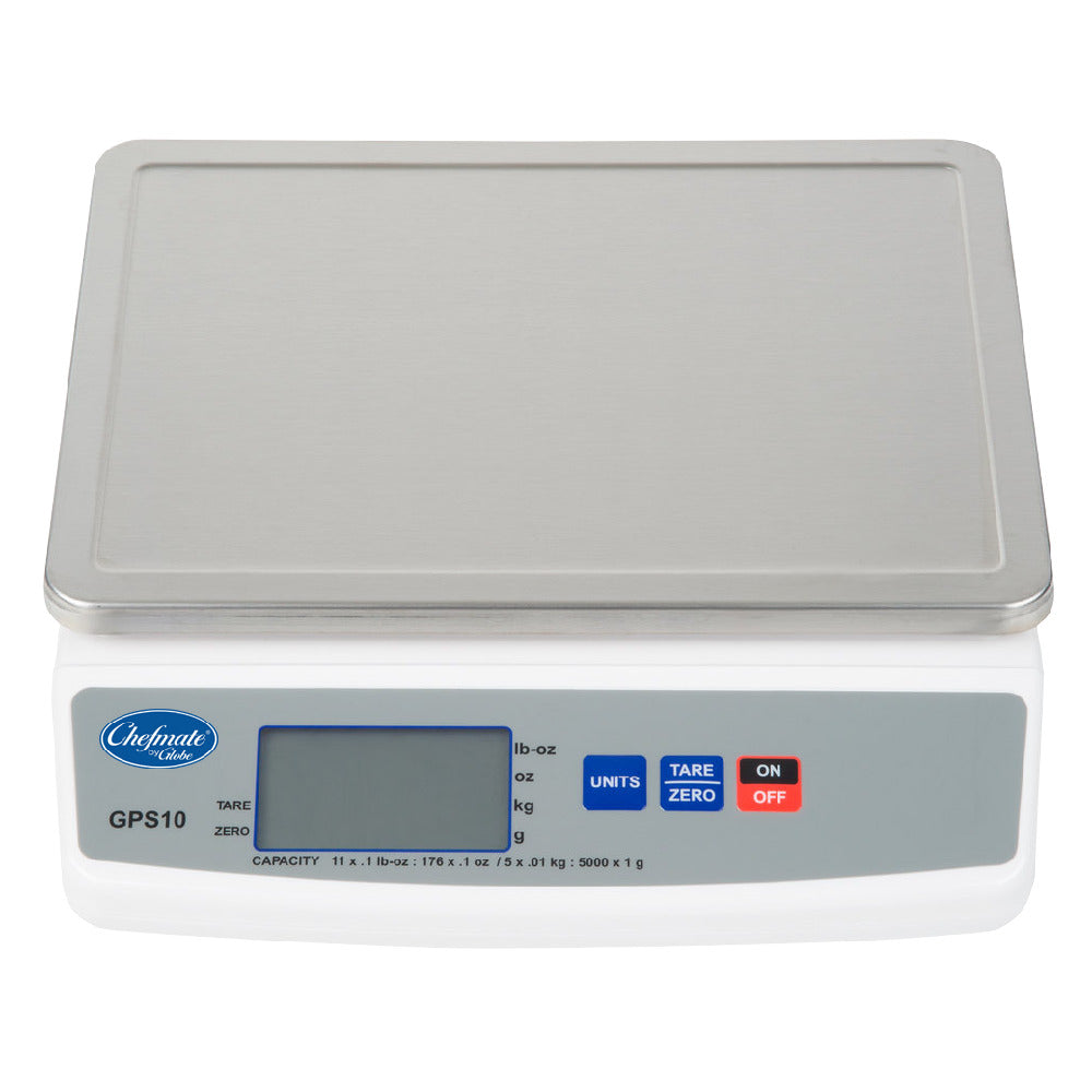 Globe (Middleby) GPS10 - (QUICK SHIP) Portion Control Scale, Digital, 11 Lbs. Capacity (11 X .1 Lbs. -oz. : 176 X .1 Oz. / 5 X .01 Kg. : 5000 X 1 G)