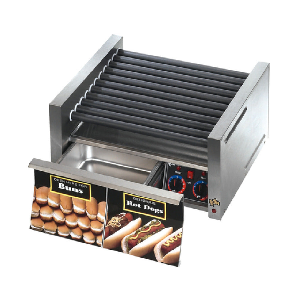 Star (Middleby) 30CBD_230/50/1 - Grill-Max® Hot Dog Grill, Roller-type With Integrated Bun Drawer