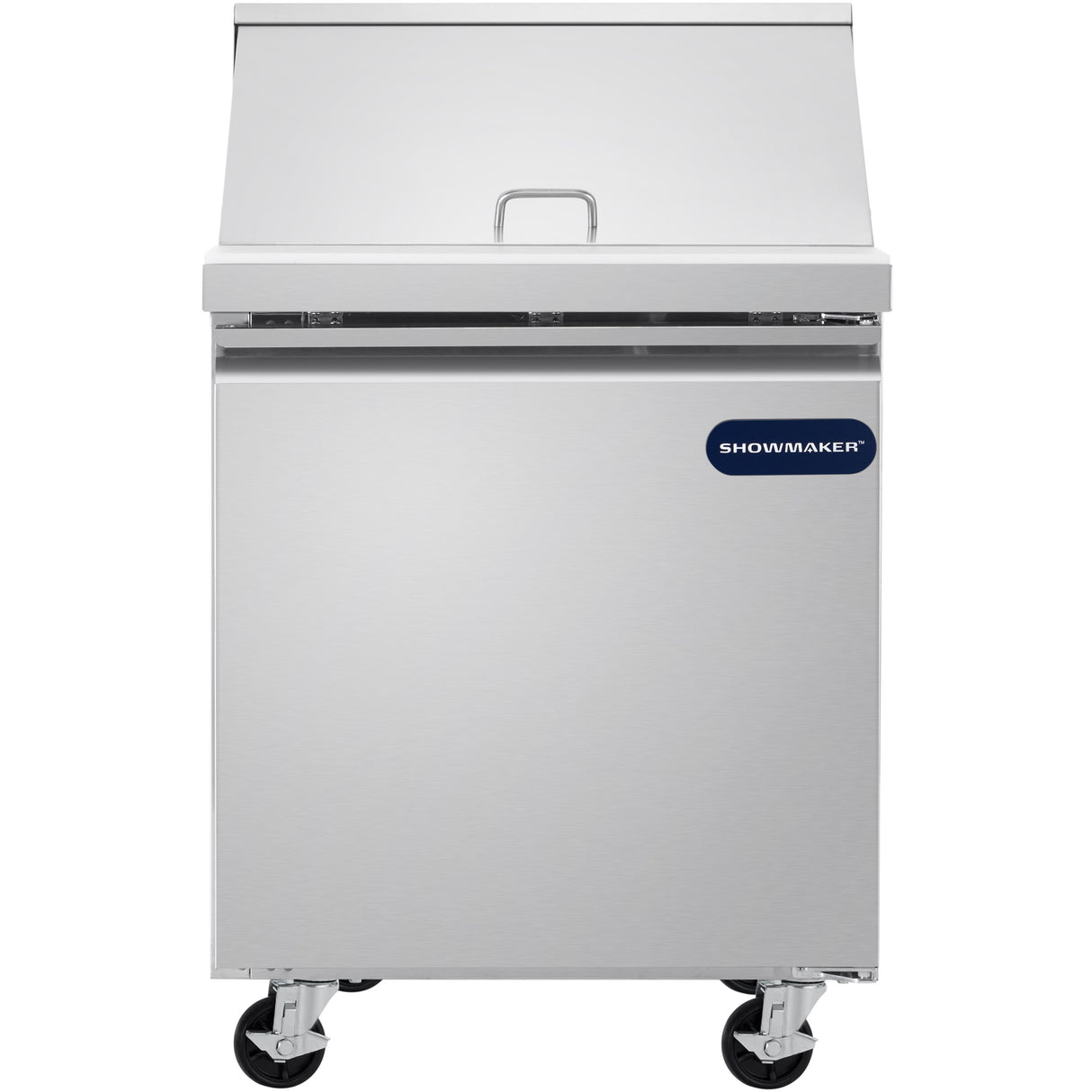 Showmaker S-SP28M Refrigerated Sandwich/Salad Mega Top Prep Table 1 Solid Swing Door