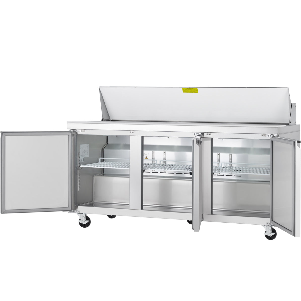 Showmaker S-SP70 Refrigerated Sandwich/Salad Prep Table 3 Solid Swing Doors 70.4"W X 29.5"D X 41.5"H