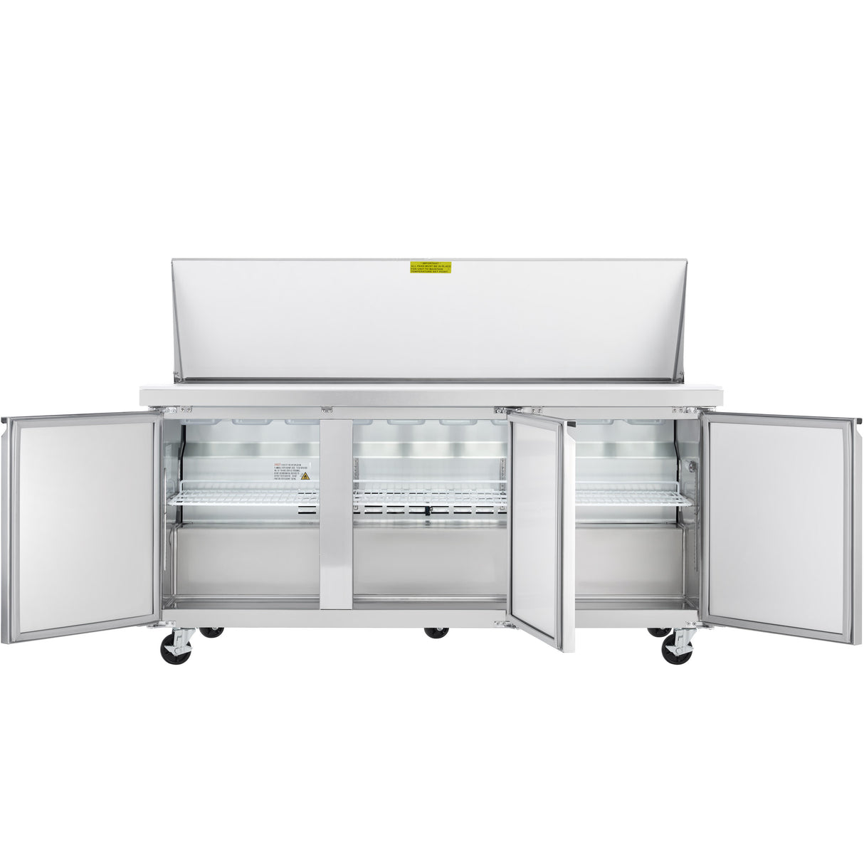 Showmaker S-SP70M Refrigerated Sandwich/Salad Mega Top Prep Table 3 Solid Swing Door