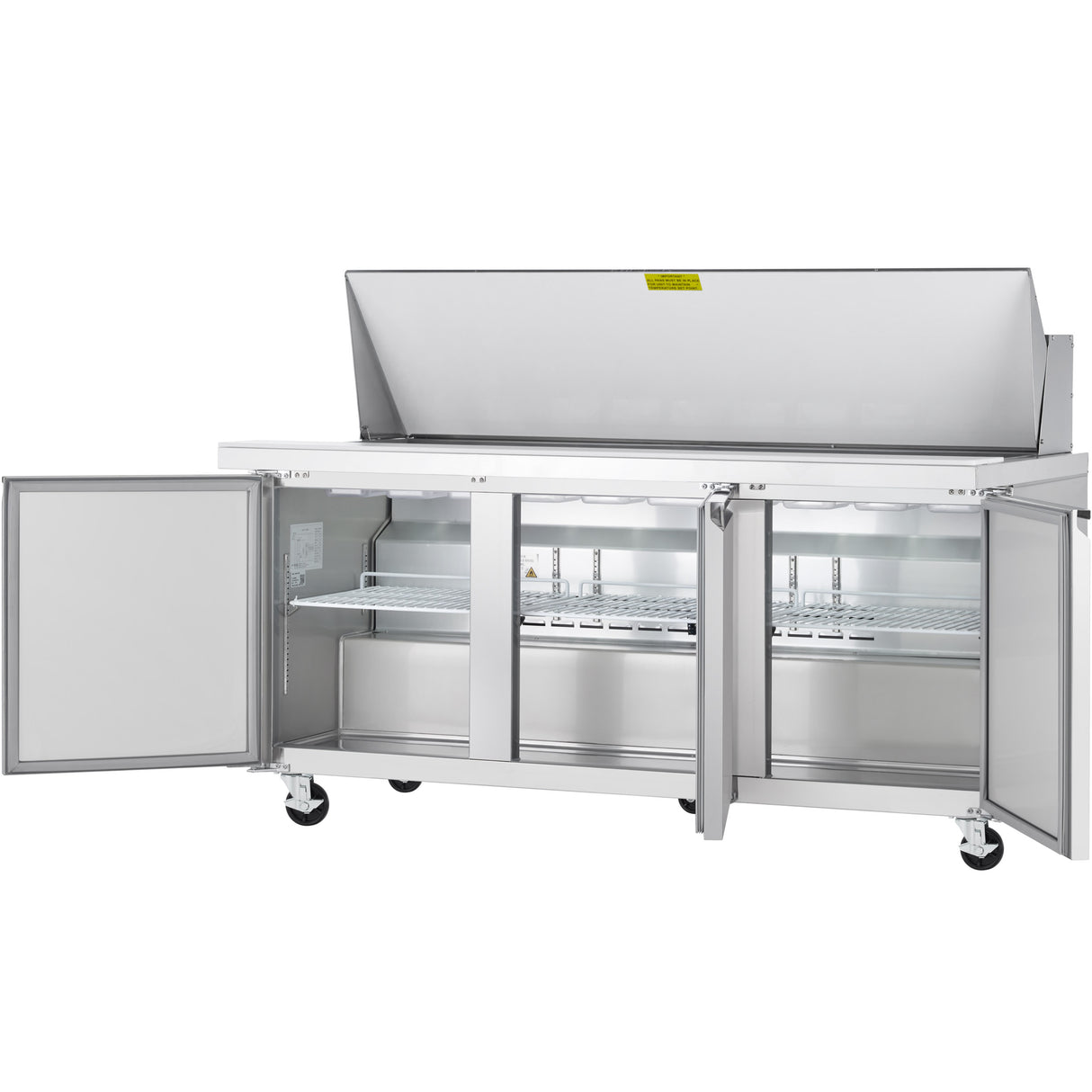 Showmaker S-SP70M Refrigerated Sandwich/Salad Mega Top Prep Table 3 Solid Swing Door