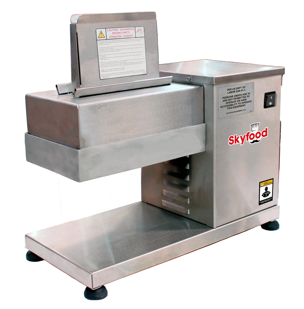 Skyfood Equipment ABS 10 Inch Electric Meat Tenderizer Countertop Stainless Steel