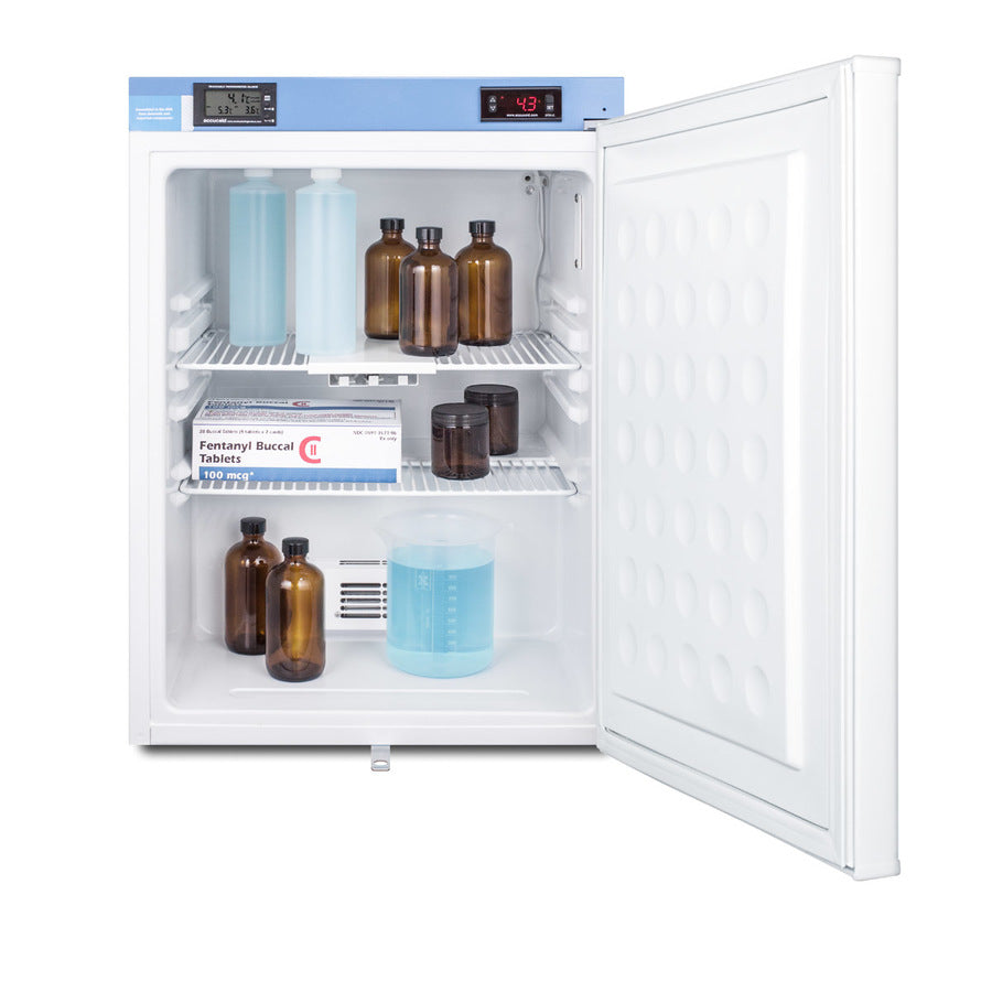 Summit FF28LWHMED2 Pharmaceutical Compact Refrigerator 18.5"W X 17.75"D X 26.63"H