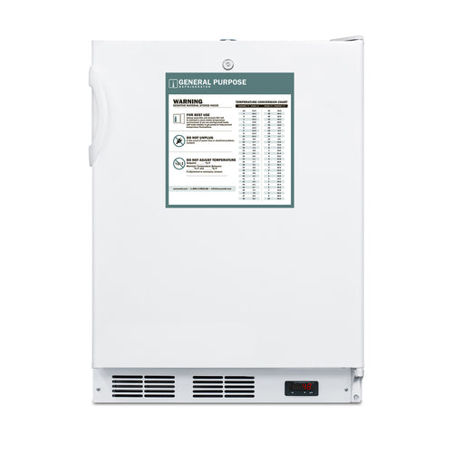 Summit FF7LWBIADAGP Accucold Undercounter All-Refrigerator Built-in Or Freestanding