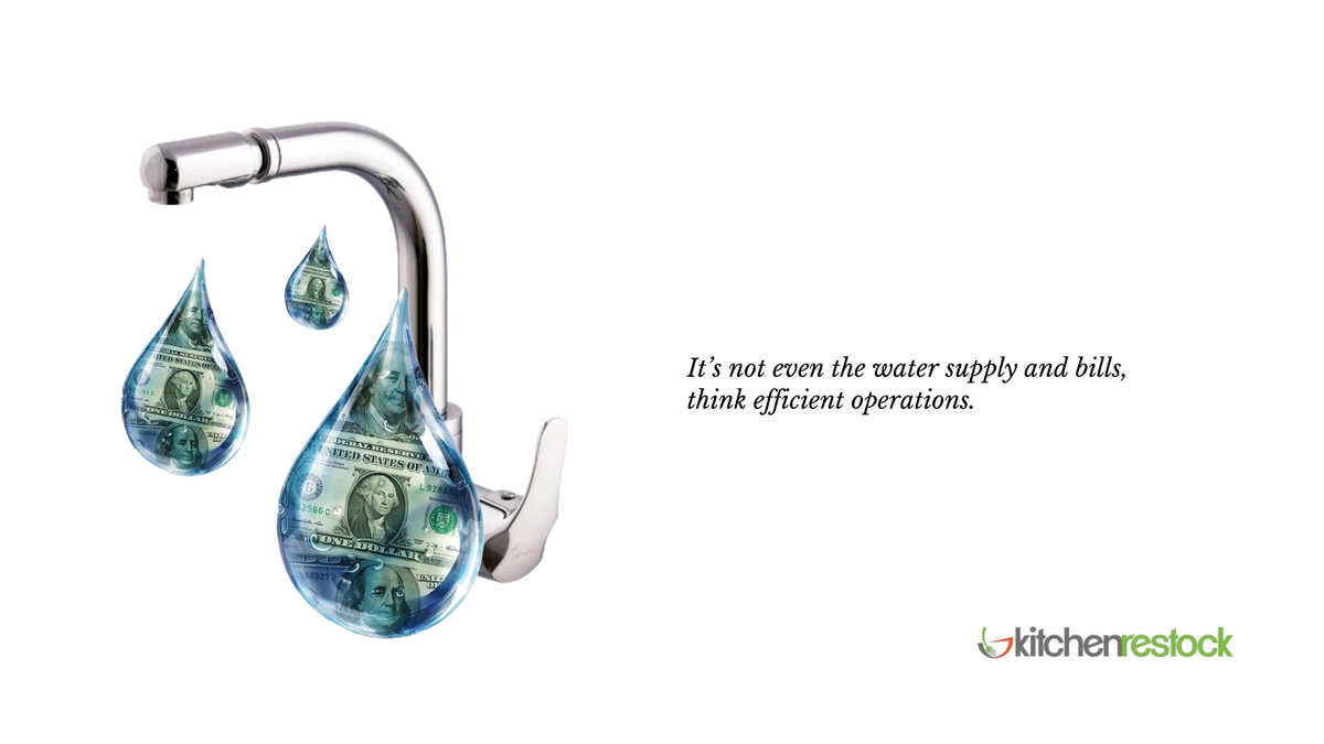 water faucet leaking water costing dollar bills.