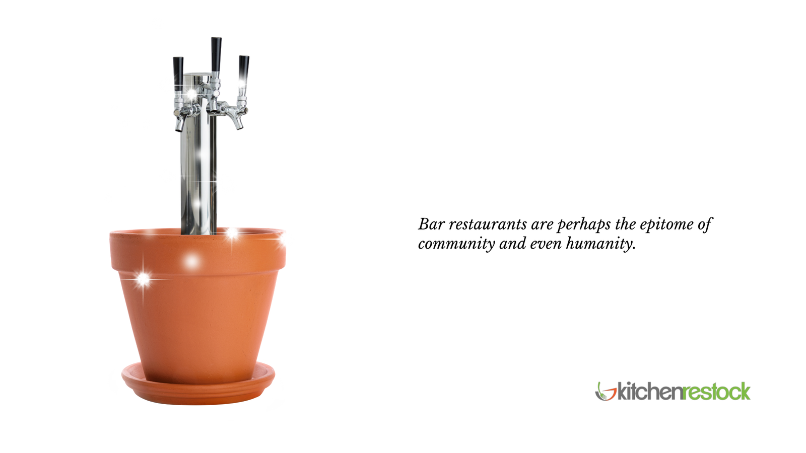 A graphic photo of a pot with a beer tap growing from it.