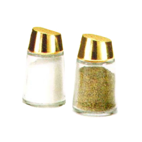 Vollrath 802G-12 Dripcut® Continental Collection Salt & Pepper Shaker 2 Oz. Glass Round Bottom Jar