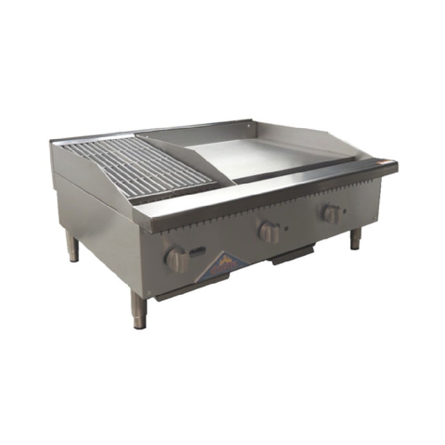 Comstock-Castle CS-12C-24G - Char-Broiler/Griddle Combination, Countertop, Gas