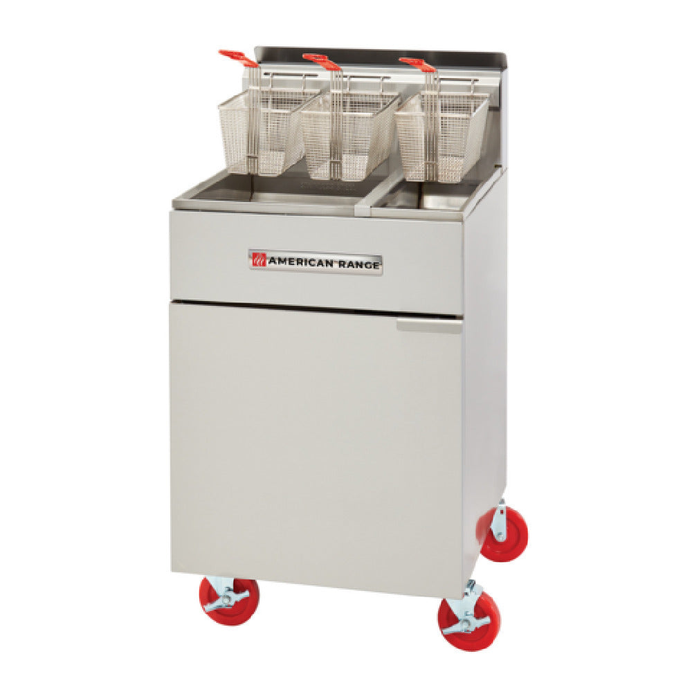 American Range AF-50/25_LP - Floor Model Fryer, All Stainless Steel Front And Sides