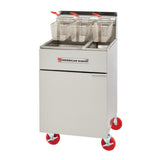 American Range AF-50/25_LP - Floor Model Fryer, All Stainless Steel Front And Sides