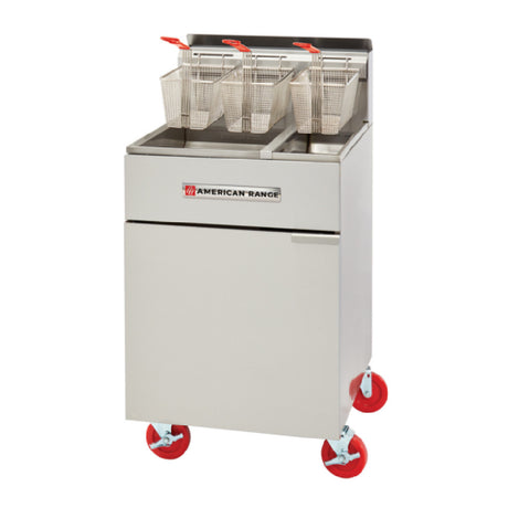 American Range AF-50/25_LP - Floor Model Fryer, All Stainless Steel Front And Sides