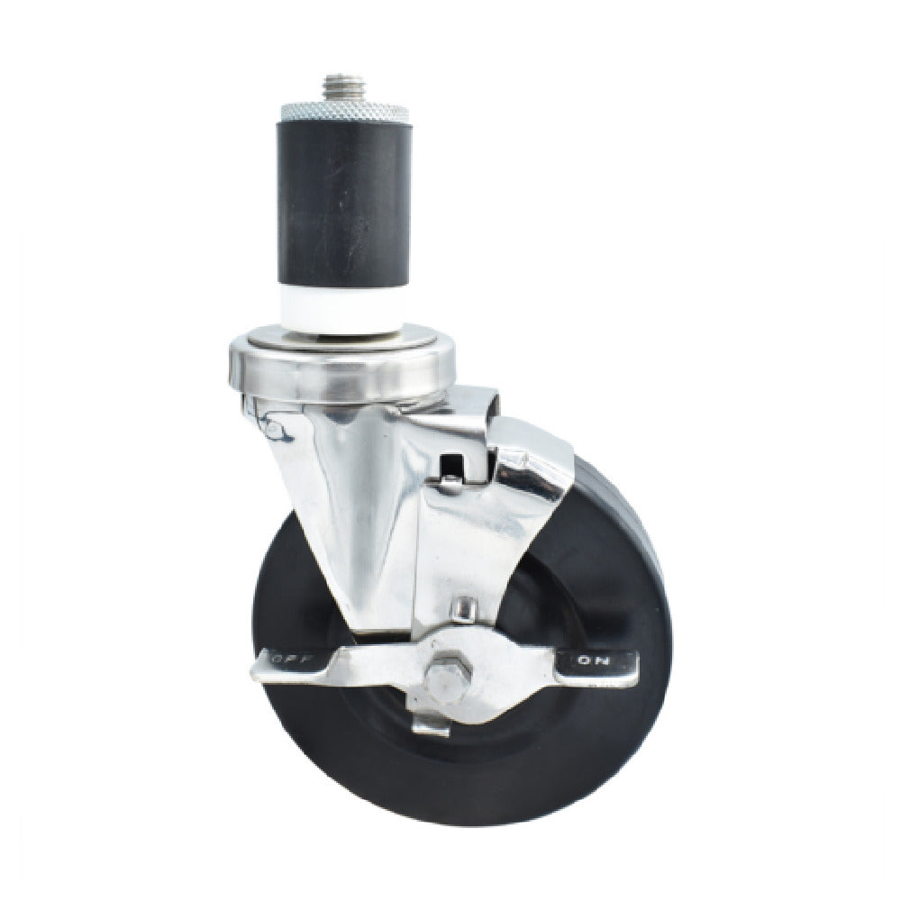 BK Resources 5SS-3RA-HR-TLB - Swivel Caster, 1-1/2" Expanding Stem, 5" Hard Rubber Wheel