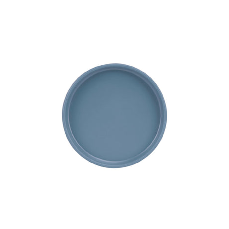 Cal Mil 22026-8-111 Stone Blue Low Rim Plate 8-1/4" Dia X 1" H Dishwasher Safe