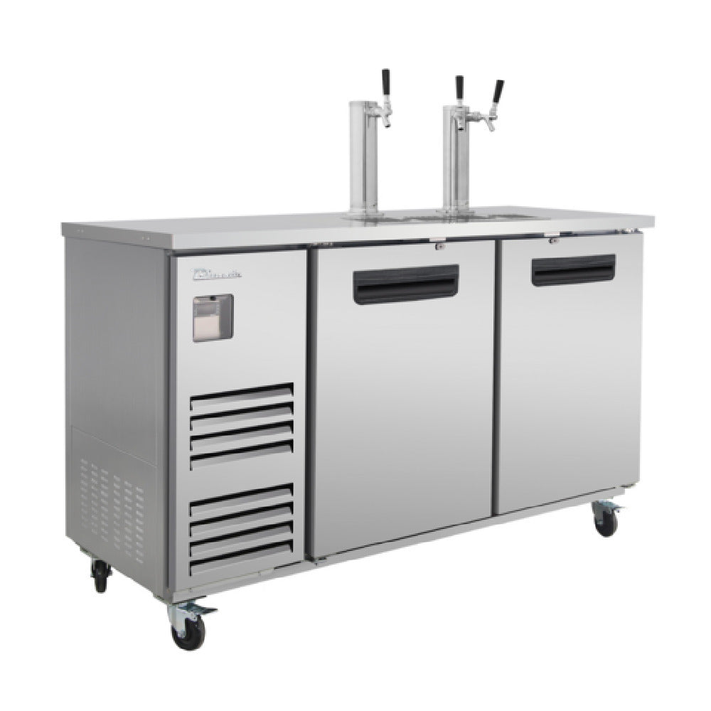 Blue Air BLKC69-3S-HC - Keg Cooler, Two-section, 69"W