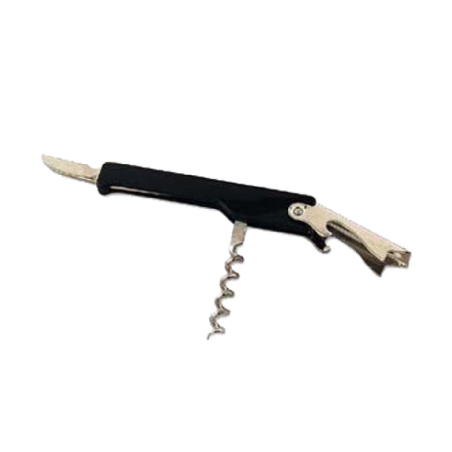 Browne Foodservice 574077BK Single Hinged Corkscrew 4-1/2"L Hard Steel Worm