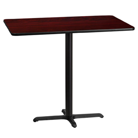 Flash Furniture XU-MAHTB-3048-T2230B-GG Table 48"W X 30"D X 43-1/8"H Bar Height