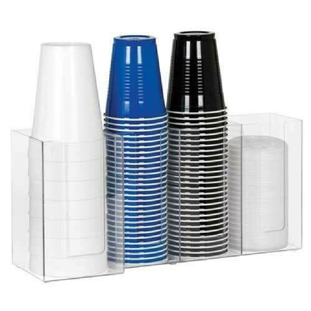 Dispense Rite CTHL-4 Lid/Cup Organizer Horizontal 4 Section: (3) 4" & (1) 5"