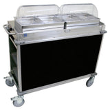 Cadco CBC-HH-L6 MobileServ® Junior Mobile Hot Buffet Cart (2) Hot Full Size Buffet Servers