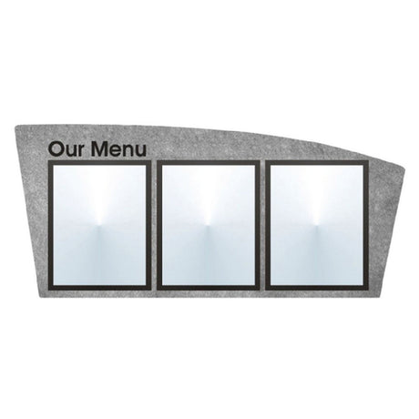 Hubert 81031 - Menu Board, 3-pocket, Wall-mount