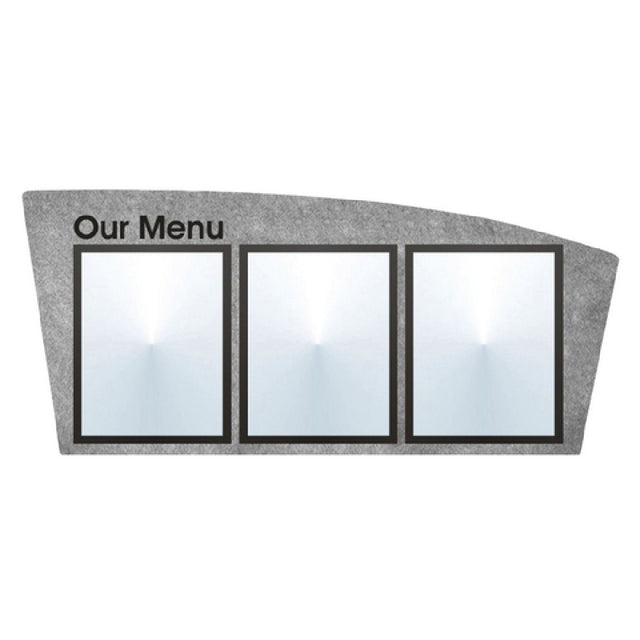 Hubert 81031 - Menu Board, 3-pocket, Wall-mount