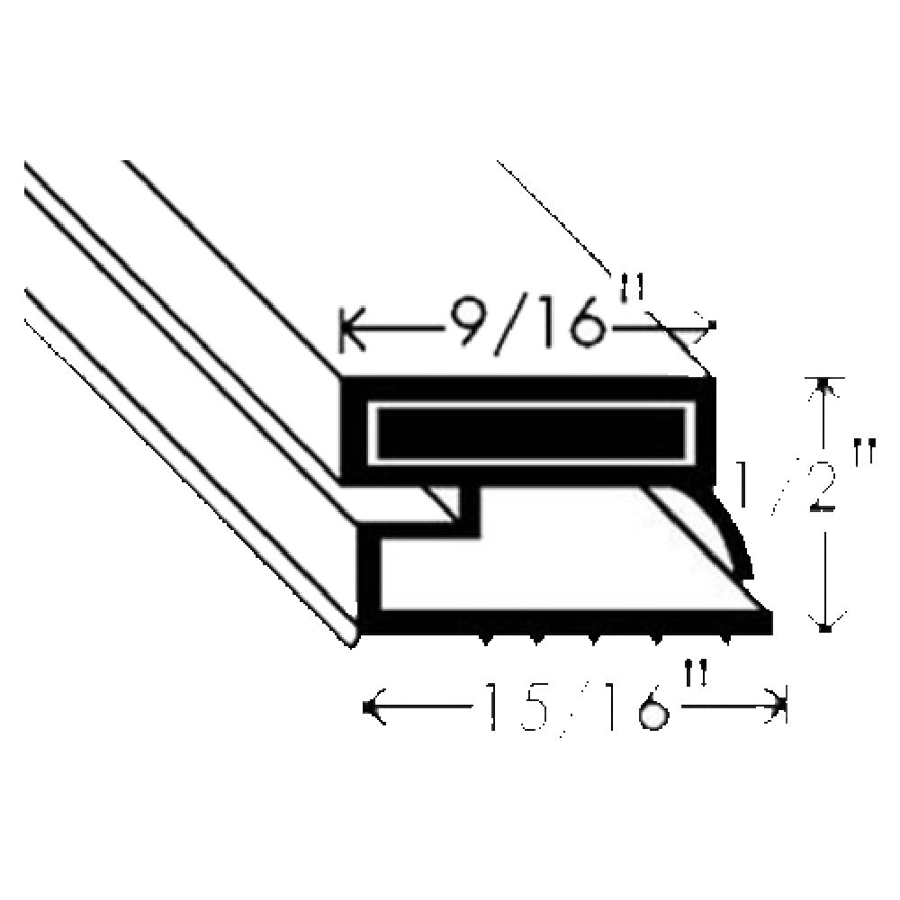 Franklin Machine Products 127-1030 Gasket Magnetic 1/2" H X 15/16"W X 8' L