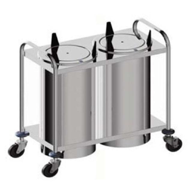 Atlas Metal MOPD2-10-1/8 Plate Dispenser Open Frame Mobile Design Stainless Steel Construction