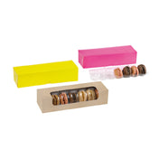 PacknWood 210MAC7PLA - Box PLA Window For 7 Macarons, 2.7"W X 8.5"D X 1.8"H, PLA